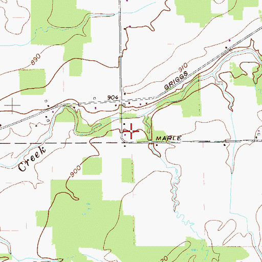 Topographic Map of Maple View Farm, OH