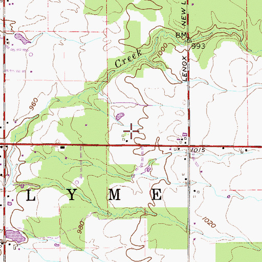Topographic Map of Teegarden Farm, OH