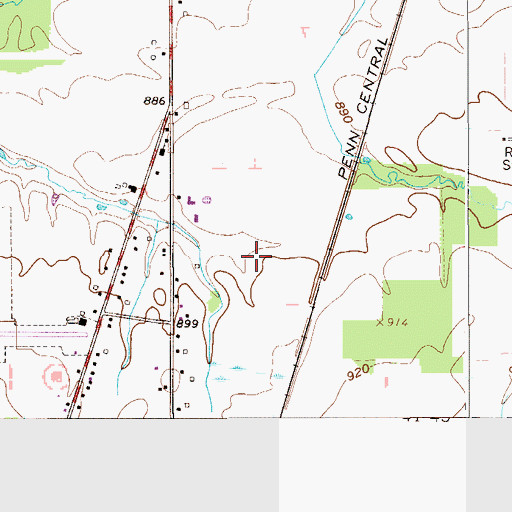Topographic Map of Utterback Farm, OH