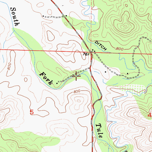Topographic Map of Crew Creek, CA