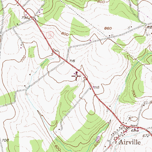 Topographic Map of Jordan Century Farms, PA