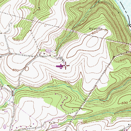 Topographic Map of Joy L Dairy Farms, PA