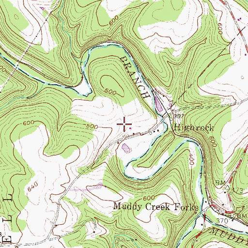 Topographic Map of Daneker Seven Springs Farm, PA