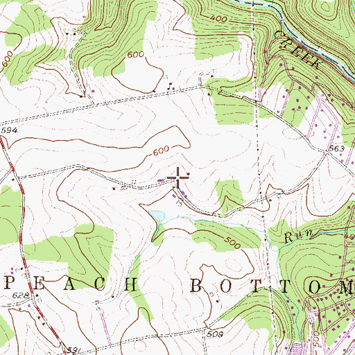 Topographic Map of Woodbine Farms, PA