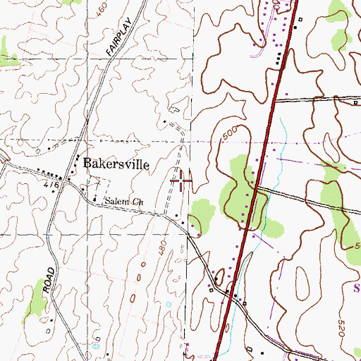 Topographic Map of Legacy Manor, MD