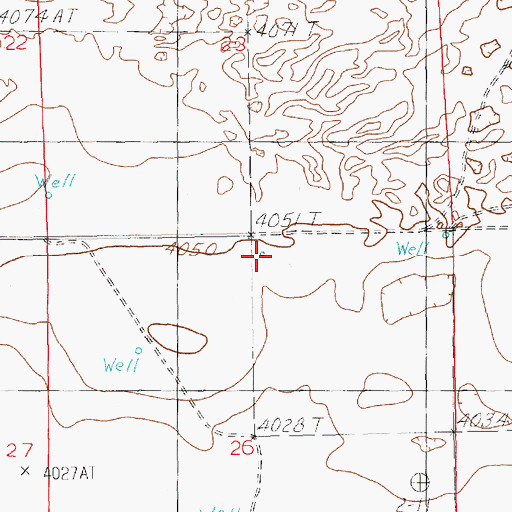 Topographic Map of Sandcrest Dairy, NM