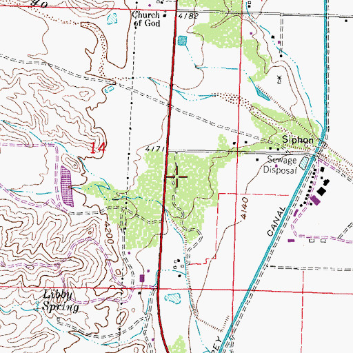 Topographic Map of Caballo Dairy, NM