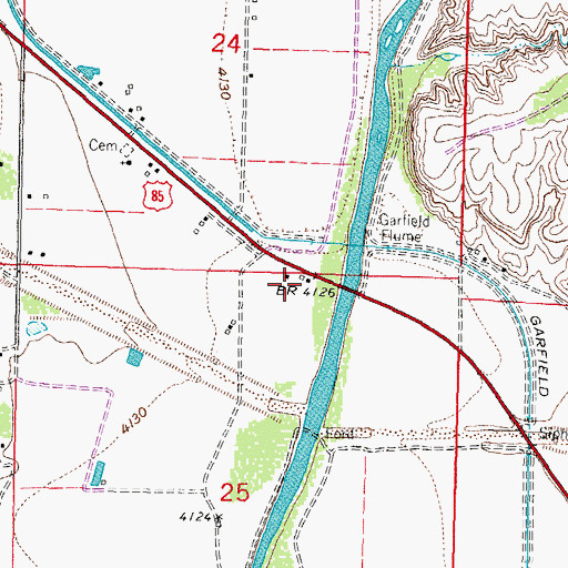 Topographic Map of Loma Parda Dairy, NM