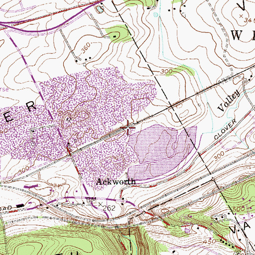 Topographic Map of Downingtown Quarry, PA