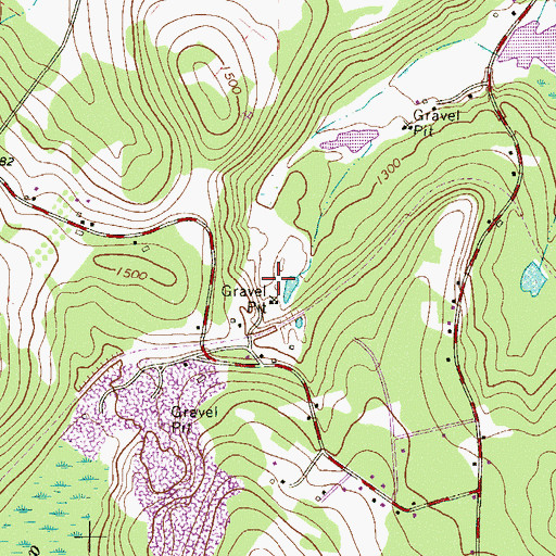 Topographic Map of Lake Ariel Quarry, PA