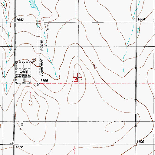 Topographic Map of Eschiti Cemetery, OK