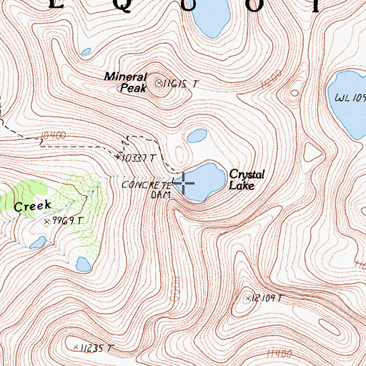 Topographic Map of Crystal Lake, CA