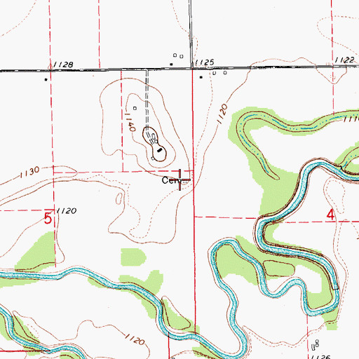 Topographic Map of Half Moon Ranch Cemetery, OK