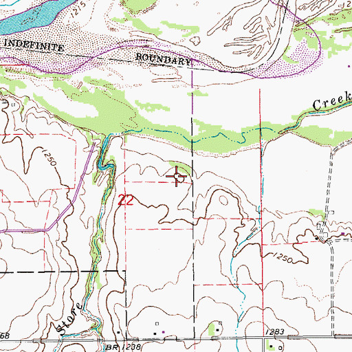 Topographic Map of Silver City Cemetery, OK