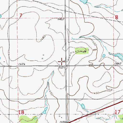 Topographic Map of Ebenezer Mennonite Cemetery, OK