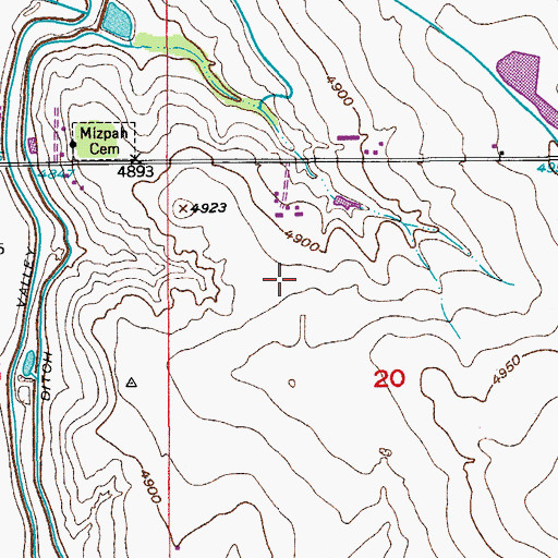 Topographic Map of Bella Holstein Dairy, CO