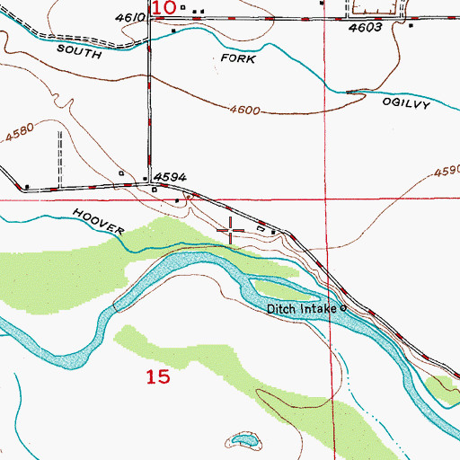 Topographic Map of Cockroft Dairy Farms, CO