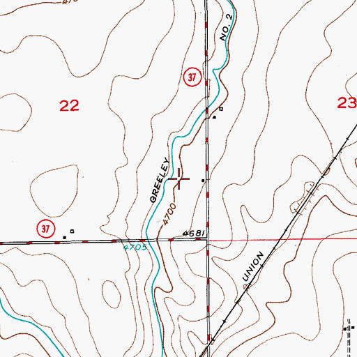 Topographic Map of Horizon Vue Dairy, CO