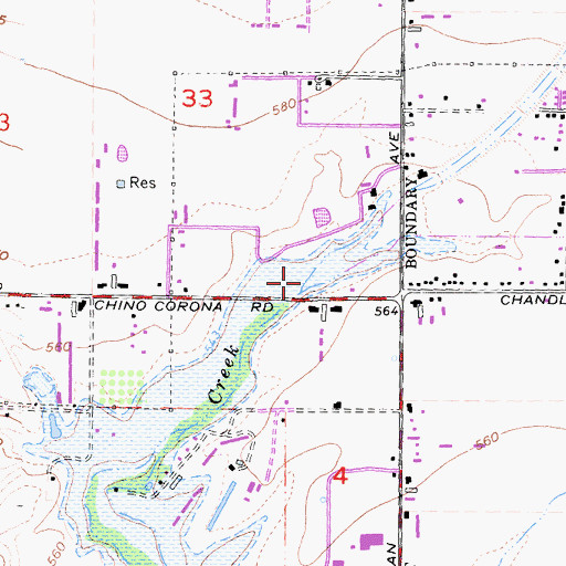 Topographic Map of Cucamonga Creek, CA