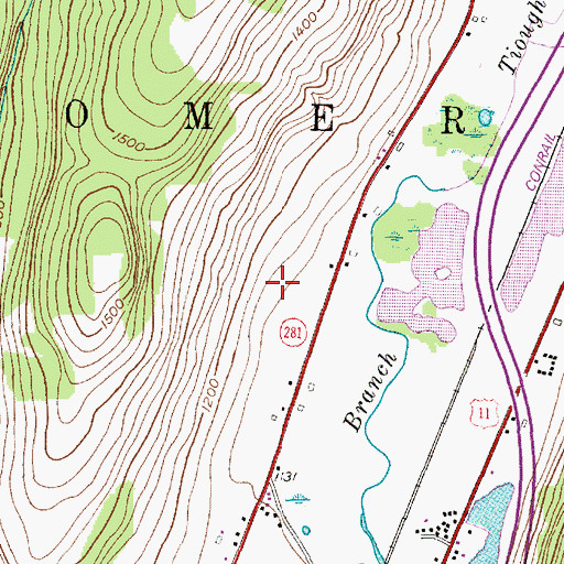 Topographic Map of Westan Farms, NY