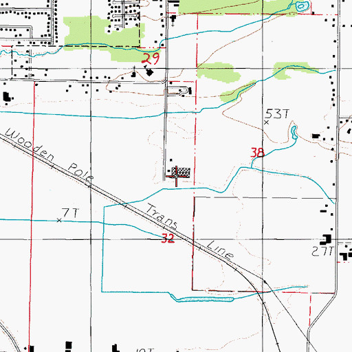 Topographic Map of Martin Dairy, OR