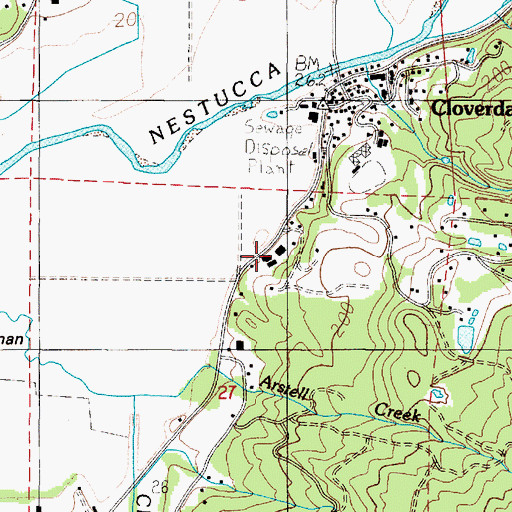 Topographic Map of Meadow View Daries, OR