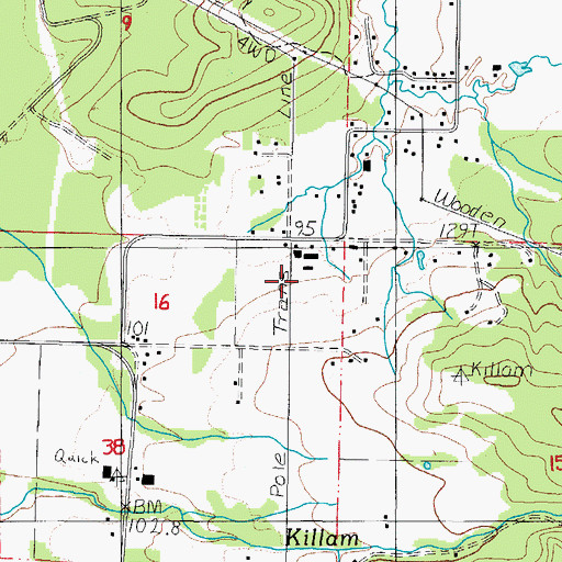 Topographic Map of Whispering Pine Dairy, OR