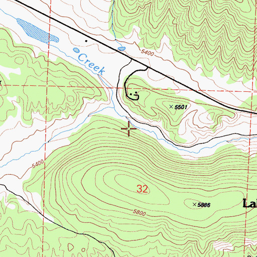 Topographic Map of Cuddy Valley, CA