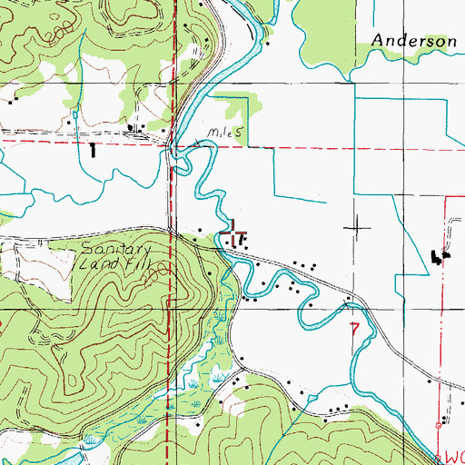 Topographic Map of Blaser Farms, OR