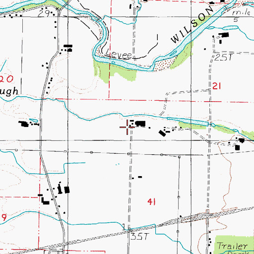 Topographic Map of Oldenkamp Farms, OR