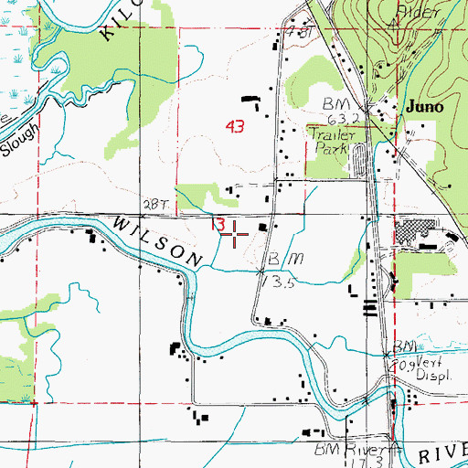 Topographic Map of Gienger Farms, OR