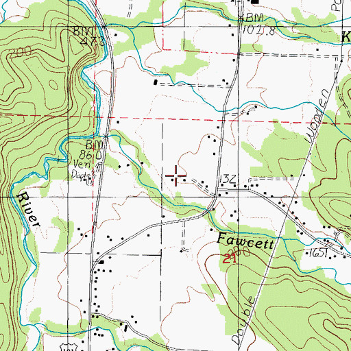 Topographic Map of Hidden Acres Greenhouse, OR