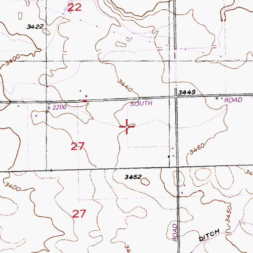 Topographic Map of Lateral 10 South, ID