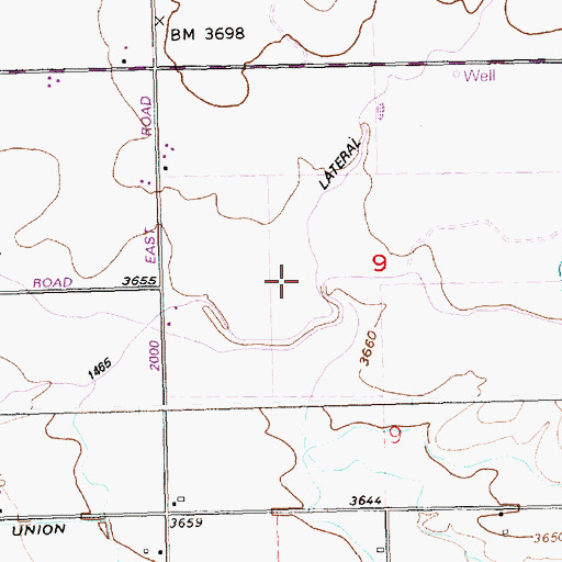 Topographic Map of Randolf Ditch, ID