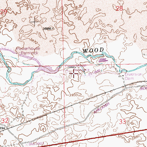 Topographic Map of Shorock Hydro, ID