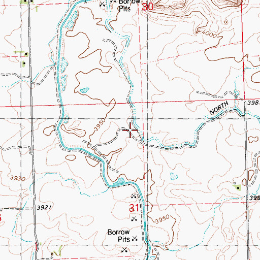 Topographic Map of South Waste, ID