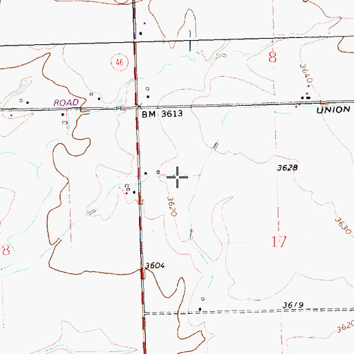 Topographic Map of Union 2 Ditch, ID