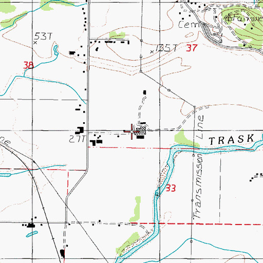 Topographic Map of Trask View Farm, OR