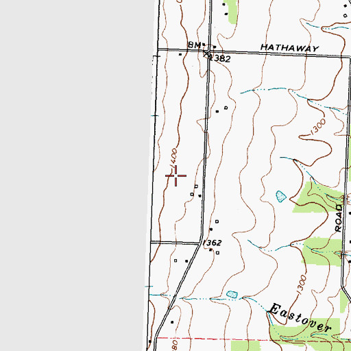 Topographic Map of Gardeau Crest Farm, NY