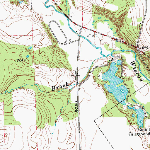 Topographic Map of Wiscoy Farms, NY