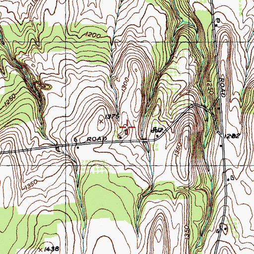 Topographic Map of Bow Hill Farms, NY