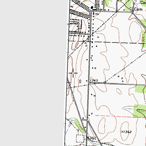 Topographic Map of Beau View Farms, NY