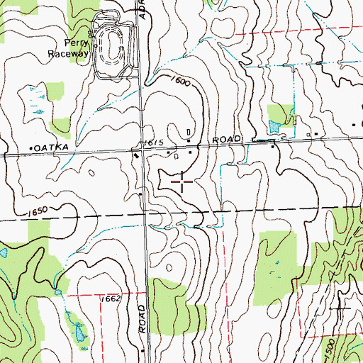 Topographic Map of Spencer Farm, NY