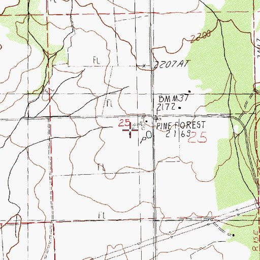 Topographic Map of Case Ranch, WA