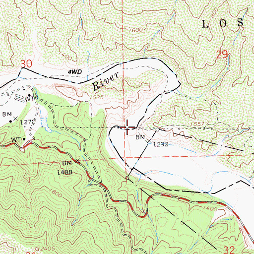 Topographic Map of Cuyama Valley, CA