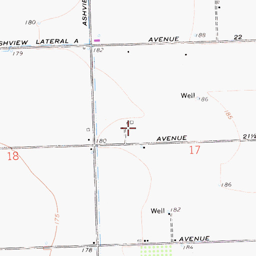 Topographic Map of Andrade Dairy Farm, CA