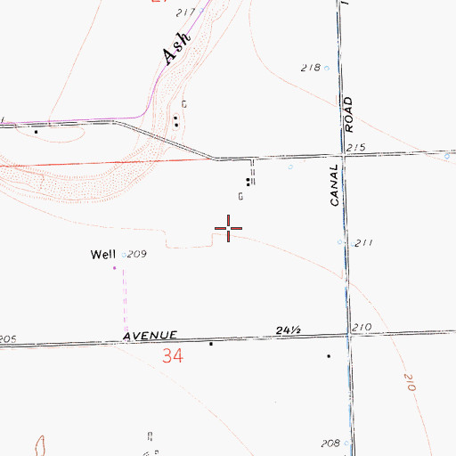 Topographic Map of D R Dairy, CA