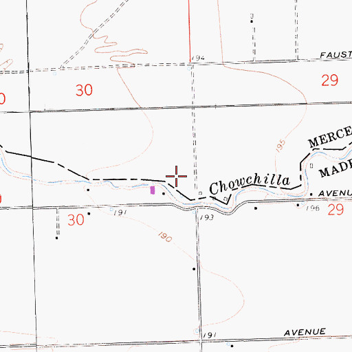 Topographic Map of Faust Family Dairy, CA