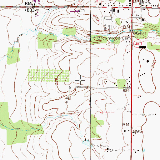 Topographic Map of Double K Farms, OH