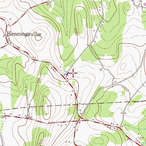 Topographic Map of Show Top Farms, PA